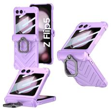 GKK - GKK Samsung Galaxy Z Flip5 Fodral PC med Metal Hook - Lila