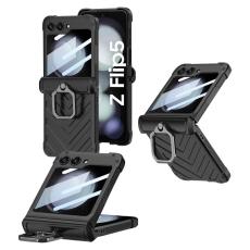 GKK - GKK Samsung Galaxy Z Flip5 Fodral PC med Metal Hook - Svart