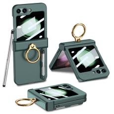 GKK - GKK Samsung Galaxy Z Flip5 Fodral PC med Sk&auml;rmskydd - Gr&ouml;n