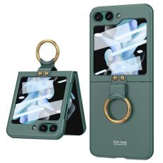 GKK - GKK Samsung Galaxy Z Flip5 Fodral Plast Tempered Glass - Gr&ouml;n
