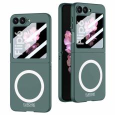 GKK - GKK Samsung Galaxy Z Flip7 FE Fodral PC med Skärmskydd - Grön