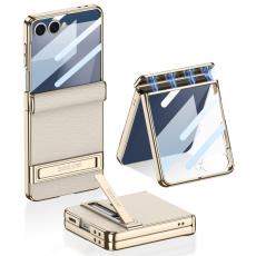 GKK - GKK Samsung Galaxy Z Flip7 Fodral Kickstand PU + PC - Titan Grey