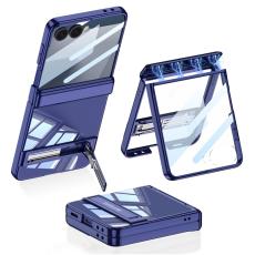 GKK - GKK Samsung Galaxy Z Flip7 Fodral Magnetisk Hinge Skydd PC - Blå