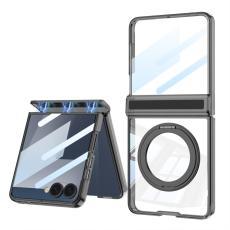 GKK - GKK Samsung Galaxy Z Flip7 Fodral Magnetisk Hinge - Transparent Black