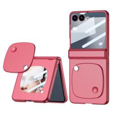 GKK - GKK Samsung Galaxy Z Flip7 Fodral - PC Tempered Glass - Coral
