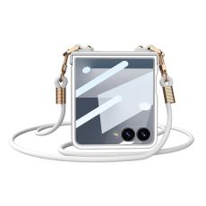 GKK - GKK Samsung Galaxy Z Flip7 Fodral - PC Tempered Glass - Silver