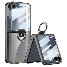 GKK - GKK Samsung Galaxy Z Flip7 Fodral - PC + Tempered Glass - Transparent Black