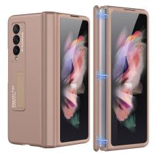 GKK - GKK Samsung Galaxy Z Fold3 Fodral - Äkta läder - Roséguld