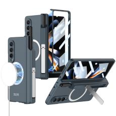 GKK - GKK Samsung Galaxy Z Fold4 Fodral Äkta läder - Grön