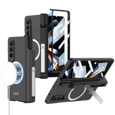 GKK - GKK Samsung Galaxy Z Fold4 Fodral Äkta läder - Svart