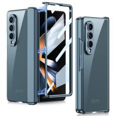 GKK - GKK Samsung Galaxy Z Fold4 Fodral i PC med Tempererat Glas - Grön