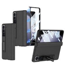 GKK - GKK Samsung Galaxy Z Fold5 Fodral - Äkta läder - Kolfiber