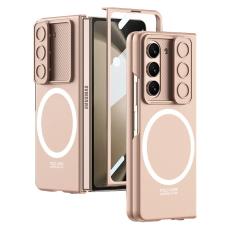 GKK - GKK Samsung Galaxy Z Fold5 Fodral Äkta läder - Roséguld