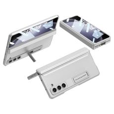 GKK - GKK Samsung Galaxy Z Fold5 Fodral Kickstand Hård PC - Silver