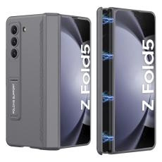 GKK - GKK Samsung Galaxy Z Fold5 Fodral Kickstand PC - Grå