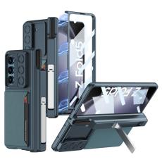 GKK - GKK Samsung Galaxy Z Fold5 Fodral PC - Äkta läder - Grön