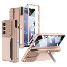 GKK - GKK Samsung Galaxy Z Fold5 Fodral PC med kortfack - Roséguld