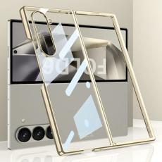 GKK - GKK Samsung Galaxy Z Fold6 Fodral &Auml;kta l&auml;der - Champagne Gold