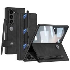 GKK - GKK Samsung Galaxy Z Fold6 Fodral &Auml;kta l&auml;der - Matt Svart