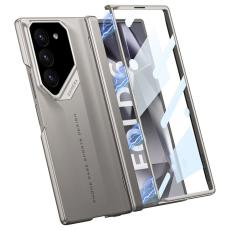 GKK - GKK Samsung Galaxy Z Fold6 Fodral Äkta läder - Titanium Grey