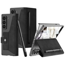 GKK - GKK Samsung Galaxy Z Fold6 Fodral Kickstand PC+PU - Svart