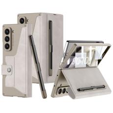 GKK - GKK Samsung Galaxy Z Fold6 Fodral Kickstand PC+PU - Titanium Grey
