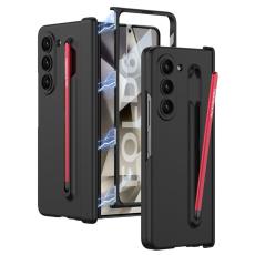 GKK - GKK Samsung Galaxy Z Fold6 Fodral Magnetisk Hinge Skydd PC - Svart/R&ouml;d