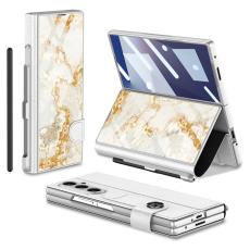 GKK - GKK Samsung Galaxy Z Fold7 Fodral - H&aring;rd PC + PU - Guld