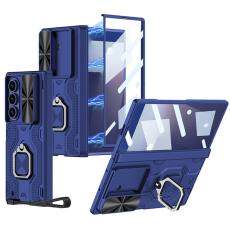 GKK - GKK Samsung Galaxy Z Fold7 Fodral Magnetisk Kickstand PC - Bl&aring;