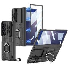 GKK - GKK Samsung Galaxy Z Fold7 Fodral Magnetisk Kickstand PC - Svart