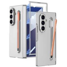 GKK - GKK Samsung Galaxy Z Fold7 Fodral - PC + TempeR&ouml;d Glass - Rosa+Silver