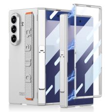 GKK - GKK Samsung Galaxy Z Fold7 Fodral - PC, Tempererat glas - Silver