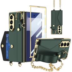 GKK - GKK Samsung Galaxy Z Fold7 Fodral - PU Rem Kickstand - Gr&ouml;n