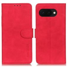 KHAZNEH - KHAZNEH Google Pixel 9a Fodral PU L&auml;der Retro - R&ouml;d