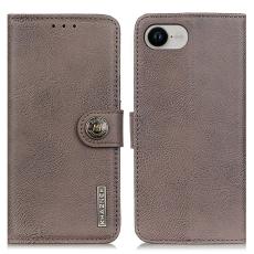 KHAZNEH - KHAZNEH iPhone 16e Wallet Fodral Äkta läder - Khaki