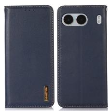 KHAZNEH - KHAZNEH OnePlus Nord 4 Fodral Äkta nötläder Plånboksfodral - Blå