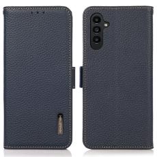 KHAZNEH - KHAZNEH Samsung Galaxy A26 5G Fodral &Auml;kta l&auml;der - Bl&aring;