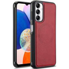 LC.imeeke - LC.IMEEKE för Samsung Galaxy A34 5G Fodral Äkta läder - Röd