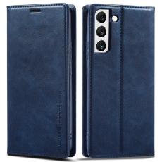 LC.imeeke - LC.IMEEKE för Samsung Galaxy S22 5G Fodral Äkta läder - Blå