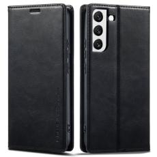 LC.imeeke - LC.IMEEKE för Samsung Galaxy S22 5G Fodral Äkta läder - Svart