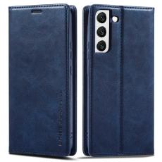 LC.imeeke - LC.IMEEKE för Samsung Galaxy S22+ Fodral Äkta läder - Blå