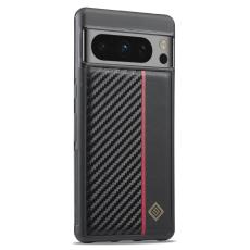 LC.imeeke - LC.IMEEKE Fodral för Google Pixel 8 Pro - Carbon Fiber PU Läder - Svart