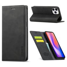 LC.imeeke - LC.IMEEKE Fodral för iPhone 12 / 12 Pro - Äkta läder - Svart