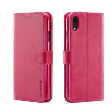 LC.imeeke - LC.IMEEKE Fodral f&ouml;r iPhone XR 6.1 tum - &Auml;kta l&auml;der - Rosa