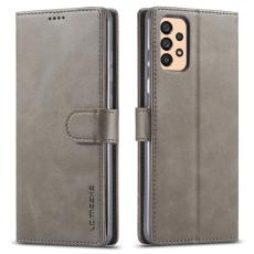 LC.imeeke - LC.IMEEKE Fodral f&ouml;r Samsung Galaxy A33 5G - &Auml;kta l&auml;der - Gr&aring;
