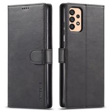 LC.imeeke - LC.IMEEKE Fodral f&ouml;r Samsung Galaxy A33 5G - &Auml;kta l&auml;der - Svart