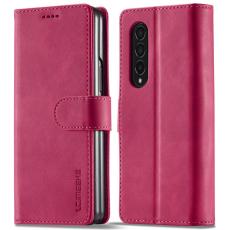 LC.imeeke - LC.IMEEKE Fodral för Samsung Galaxy Z Fold3 5G - PU Läder - Rosa
