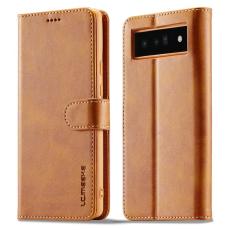 LC.imeeke - LC.IMEEKE Google Pixel 6 Pro Fodral - PU Läder - Gul