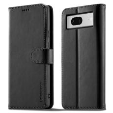 LC.imeeke - LC.IMEEKE Google Pixel 7 Fodral Äkta läder - Svart