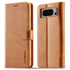 LC.imeeke - LC.IMEEKE Google Pixel 8 Pro Fodral PU Läder - Ljusbrun